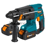 Перфоратор аккумуляторный Bort BHD-20Li-BL (2x4,0А.ч) (93412697) Напряжение аккумуляторной батареи 20 В; Двигатель Бесщеточный двигатель; Энергоемкость аккумуляторной батареи 4 А·ч; Тип аккумуляторной батареи Li-Ion; Скорость холостого хода ...1200 об/мин; "сверление"; "сверление + удар"; "долбление"; Тип патрона SDS+; Энергия удара 2,8 Дж; Частота ударов ...5300 уд/мин; Время зарядки аккумуляторной батареи 1 ч; Диаметр сверления: дерево 30 мм; Диаметр сверления: бетон 26 мм; Диаметр сверления: металл 13 мм; подсветка рабочей зоны; индикатор зарядки; реверс; Вес изделия 3,4 кг; Вес брутто=6,5 (Вес нетто=4,7) кг; 45 x 35,5 x 14,2; набор аксессуаров 5 шт; Бесщеточный мотор, 3 режима работы (сверление, удар+сверление, удар) увеличивают функциональность., Моментальная остановка, Индикатор заряженности аккумулятора; гарантия 2 г