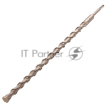 Бур по бетону Denzel двойная спираль, Cobalt W-tip, 22x460 мм, SDS PLUS