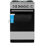Плита газовая De Luxe 5040.40Г (кр) ЧР-010 серебристый, конфорок 4 шт, духовка 46 л, 50 см x 85 см x 50 см