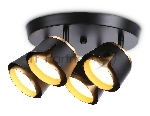 Светильник Ambrella light TN71243/4 BK/GD черный/золото GX53/4 D250*147