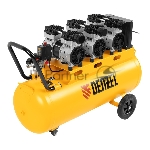 Компрессор безмаслянный малошумный DLS 2250/100, 2250 Вт, 3х750, 100 л, 410 л/мин блок упр  Denzel