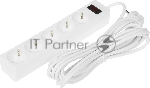 Сетевой фильтр Defender ES, 5.0 м, 5 розеток белый, вид 19