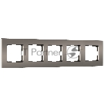Рамка WERKEL на 5 постов Slab (бронза софт)