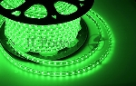 Лента LED 220 В, 13х8 мм, IP67, SMD 5050, 60 LED/m, цвет свечения зеленый