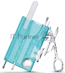 Швейцарская карта Victorinox SwissCard Nailcare (0.7240.T21) бирюзовый полупрозрачный коробка подарочная