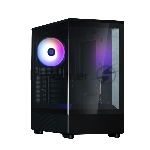 Компьютерный корпус ZALMAN P10, MATX, черный, WINDOW, 2x3.5", 3x2.5", 1xUSB TYPE-C, 1xUSB 3.0, REAR 1x120мм ARGb