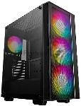 Компьютерный корпус Deepcool MATREXX 55 MESH V4 без БП, боковое окно (закаленное стекло), 3xARGB LED 140мм вентилятора спереди, 1xARGB LED 120мм вентилятор сзади, черный, ATX