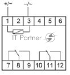 Реле промежуточное PK-2P/Un (монтаж на DIN-рейке 35мм 24В AC/DC 2х8А 2P IP20) F&F EA06.001.008