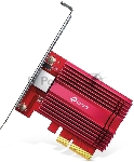 Сетевой адаптер 10 Gigabit PCI-E network adapter, 1 PCI Express 3.0 X4 interface, 1 100/1000/10000Mbps Ethernet port, come with Low-Profile and Full-Height Brackets