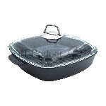 Жаровня квадратная VICTORIA D1126G АЛА 260*260 со стеклянной крышкой