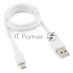 Кабель USB2.0 Pro Cablexpert CCP-mUSB2-AMBM-W-1M, AM/microBM 5P, 1м, экран, белый, пакет