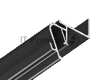 Алюминиевый профиль Ambrella light GP4100BK черный 2000*26*34