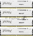 Оперативная память Kingston Fury Beast, DDR5, 64Gb (4x16 Gb), 6000 MHz, CL40, DIMM, радиатор, белый