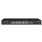Коммутатор OSNOVO SW-8244/L(400W), 24×1 Гбит/с PoE + 4×1 Гбит/с Combo (SFP/RJ-45), управляемый