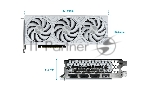Видеокарта Palit GeForce RTX 5070 WHITE OC, 12 GB GDDR7, 192 bit, 3xDisplayPort, HDMI, GPU 2325 MHz, вид 30