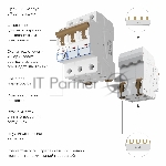 Автоматический выключатель Werkel 3P 50 A C 4,5 кА W903P504