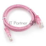Патч-корд UTP Cablexpert cat.5e, 1м, литой, многожильный, розовый