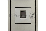 Розетка компьютерная RJ45 кат.5E IEK FORTE&PIANO FP532 сталь