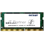 Оперативная память Patriot Signature, DDR4, 4GB (1x4 GB), 2400 MHz, CL17, SO-DIMM