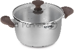 Кастрюля Rondell Coffee Bean RDS-1645, 5.7 л, 24 см, без крышки, стальной