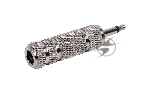 Переходник моно Jack 1/4" (F) - моно Jack 1/8 (M) FORCE CFC-002 металл
