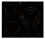 Электрическая варочная поверхность Electrolux EHF6232FOK, 3 конфорки, с зоной расширения, стеклокерамика, 5700 Вт