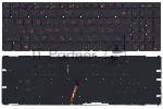 Клавиатура для ноутбука Asus FX502 черная с красной подсветкой