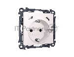 Комплект механизма электрической розетки 2USB С+C 20W (быстрая зарядка) с/з на винтовых зажимах 16A-250V ALFA Жемчуг QUANT (AP2105, VM165) MA210510