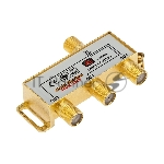 Делитель  ТВ х 3 + 4шт. F   "BOX"  5-1000 МГц  "GOLD"   Rexant