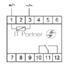 Реле промежуточное PK-1P/Un (монтаж на DIN-рейке 35мм 12В AC/DC 16А перекл.) F&F EA06.001.001