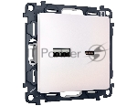 Комплект механизма розетки ALFA Жемчуг 2USB A+C 20W (быстрая зарядка) QUANT (AP2110, VM177) MA211010
