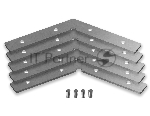 Соединитель угловой для алюминиевого профиля GP8053 SL серебро 120°