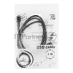 Кабель USB2.0 Pro Cablexpert CCP-mUSB2-AMBM-1M, AM/microBM 5P, 1м, экран, черный, пакет