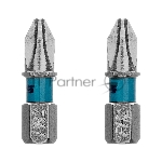 Бита Gross PH2х25мм, сталь S2, шестигр., 2 шт.