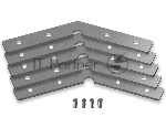 Соединитель угловой для алюминиевого профиля GP8054 SL серебро 135°