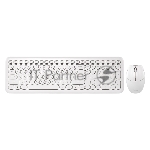 Комплект клавиатура+мышь Smartbuy 666395AG беспроводной, USB, 1000 DPI, белый