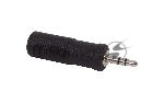 Переходник стерео JACK 1/4"(F)- стерео JACK 1/8"(M) FORCE CFA-051 пластик черного цвета