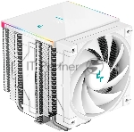 Кулер для процессора DEEPCOOL AK620 DIGITAL SE WH LGA20XX/1700/1200/115X/AM5/AM4 (9шт/кор, TDP 260W, PWM, DUAL Fan 120мм, 6 тепл. трубок, ARGb, белый) RET (R-AK620-WHADMN-GJD)