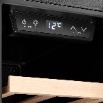 Винный шкаф Kuppersberg RSW 81, отдельностоящий, High-Tech, объем 45 л, вместимость 12 бутылок, диапазон температуры 5-20 градусов, механическое открытие двери, 5 полок из бука, LCD дисплей, уровень шума 38 дБ, черный