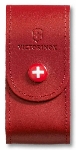 Чехол из нат.кожи Victorinox Leather Belt Pouch (4.0521.1) красный с застежкой на кнопке без упаковки