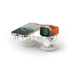 Переносное зарядное устройство Satechi Qi2 OntheGo 2-in-1 Wireless Charger, песочный