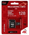 Флеш карта MicroSDXC 128Gb QUMO Class 10 UHS-I U3 черный adp