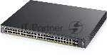Коммутатор ZyXEL XGS2210-52HP, 48×1 Гбит/с + 4×10 Гбит/с SFP+, управляемый