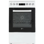 Плита электрическая Beko FSM57300GW белый, конфорок 4 электрических, духовка 55 л, 50 см x 85 см x 60 см