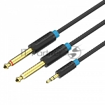Кабель Vention аудио Jack 3,5 мм M/2Jack 6,5 мм M - 2 м