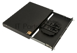 Бокс оптический универсальный Hyperline FO-19V-1U-3xSLT-W130H30-24UN-BK 19" выдвижной, с полкой, от 8 до 24 портов (SC, duplex LC, ST, FC), со сплайс пластиной, без Пигтейлов и проходных адаптеров, 1U, вид 3