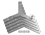 Соединитель Y для алюминиевого профиля GP8056 SL серебро 91x10x1.55