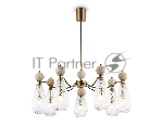 Люстра Ambrella light LH53287/7 BS/CL латунь/прозрачный E14*7 max 40W D815*900