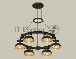 Светильник Ambrella light XR92051002/6 SBK/PYG/CL черный песок/золото желтое полированное/прозрачный GX53 (A9205,C9232,N8145)