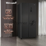 Холодильник Weissgauff WSBS 500 Inverter NoFrost Dark Grey двухкамерный 270/180л морозилка слева, No Frost, Side by Side, вид 27
